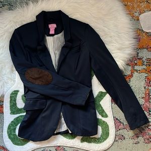 Elbow Patch Navy Blazer